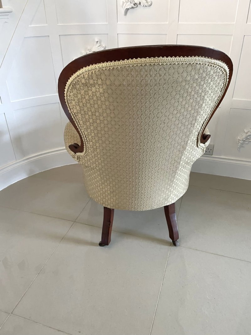 Quality Antique Victorian Mahogany Armchair - Image 6